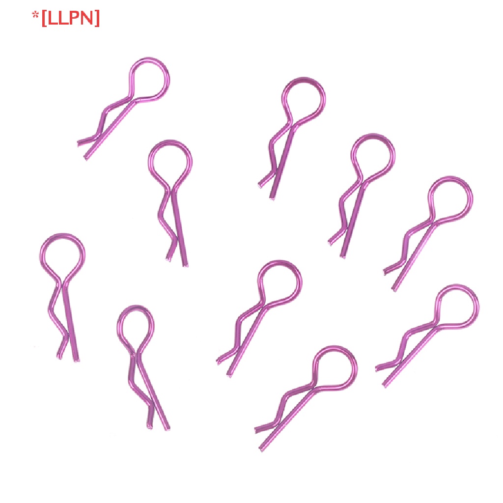 Set 10 Kẹp Chữ R Bằng Kim Loại Cho Xe Hơi Điều Khiển Từ Xa SCX10 Wraith TRX4 TRX6 HSP