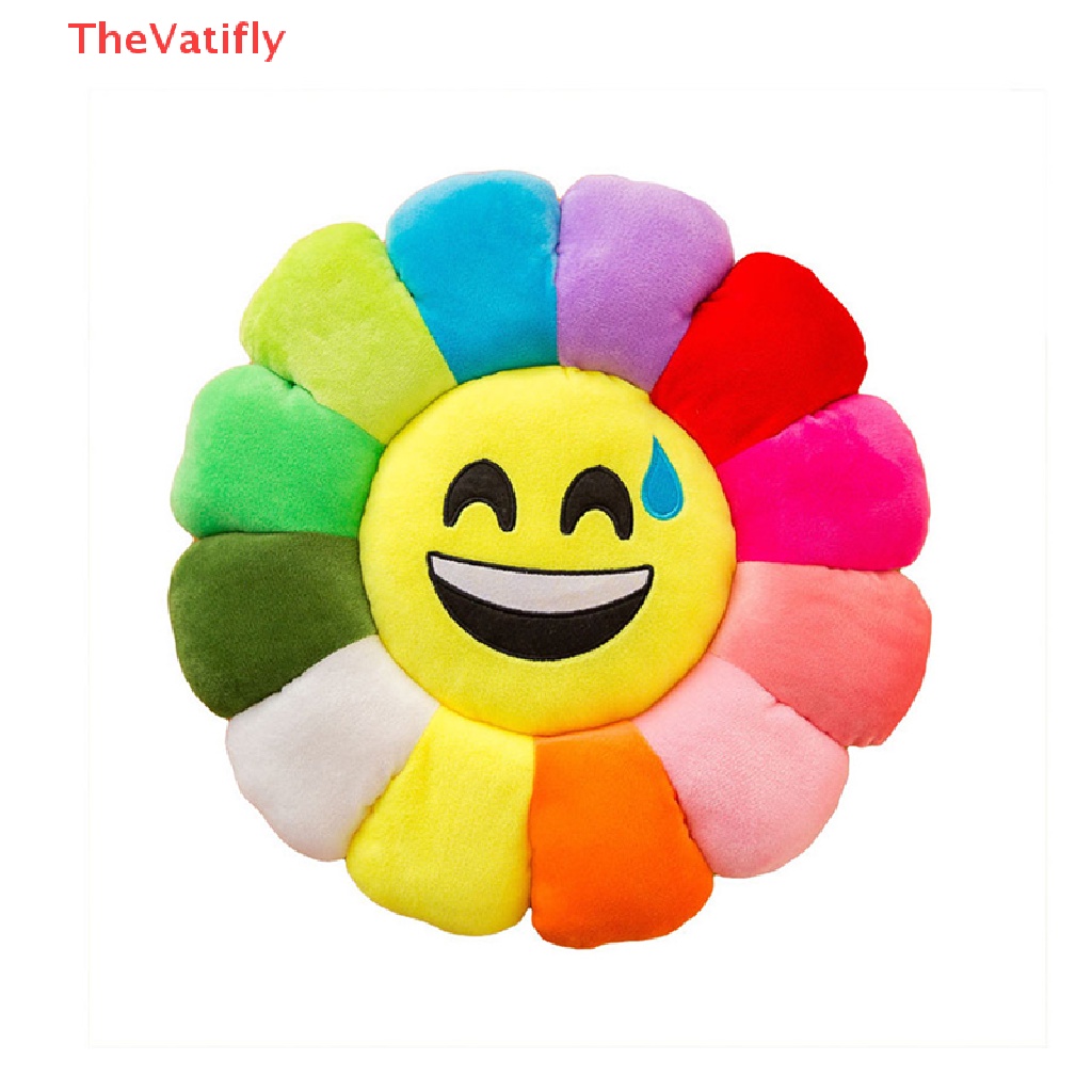 [Thevalifly] Gối Nhồi Bông Mềm Hình Hoa Hướng Dương Trang Trí Sofa Nhà Cửa