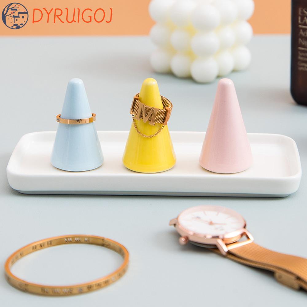 Khay Sứ Trưng Bày Nhẫn Hình Ngón Tay Sáng Tạo Tiện Dụng