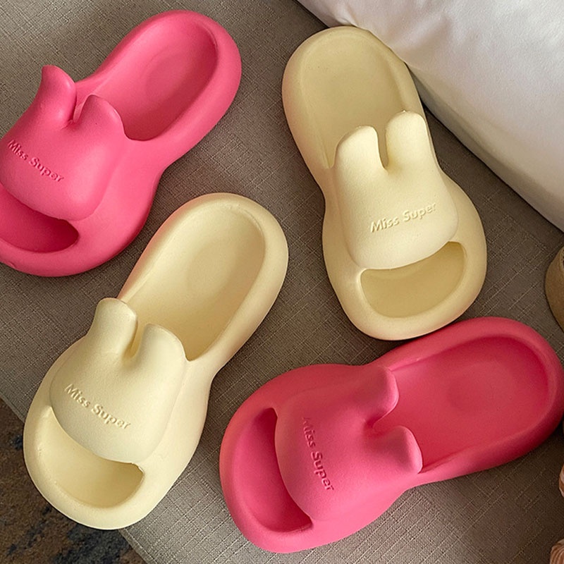 One more shoes⭐Dép Xỏ Ngón Đi Biển Đế Mềm Bằng EVA Hình Thỏ Dễ Thương Cho Nữ