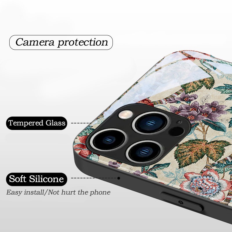 Sang Trọng Ốp Điện Thoại Kính Viền tpu Cho samsung s21 s20 s23 fe s21 s20 s22 + s22 ultra note 20 ultra 10 + a53 a52s a14 a33 a13 a04s a52 5g