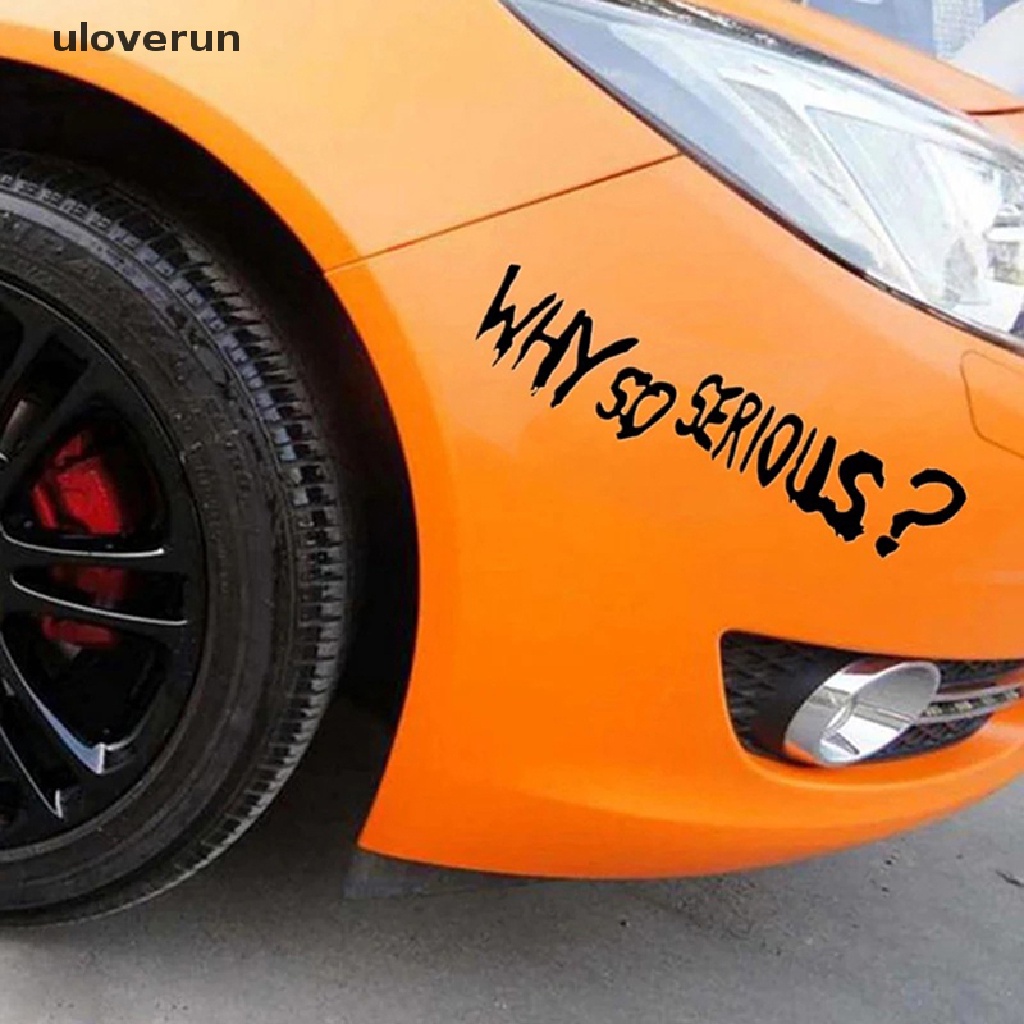 Miếng Dán Trang Trí Xe Hơi Phản Quang In Chữ uloverun Why So Serious Vinyl