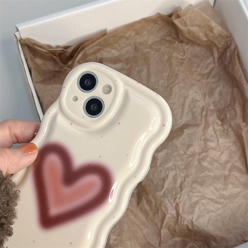 Ốp Điện Thoại Chống Rơi Họa Tiết Trái Tim Đơn Giản Cho iPhone 14 Pro Max iPhone 13 iPhone 12 11