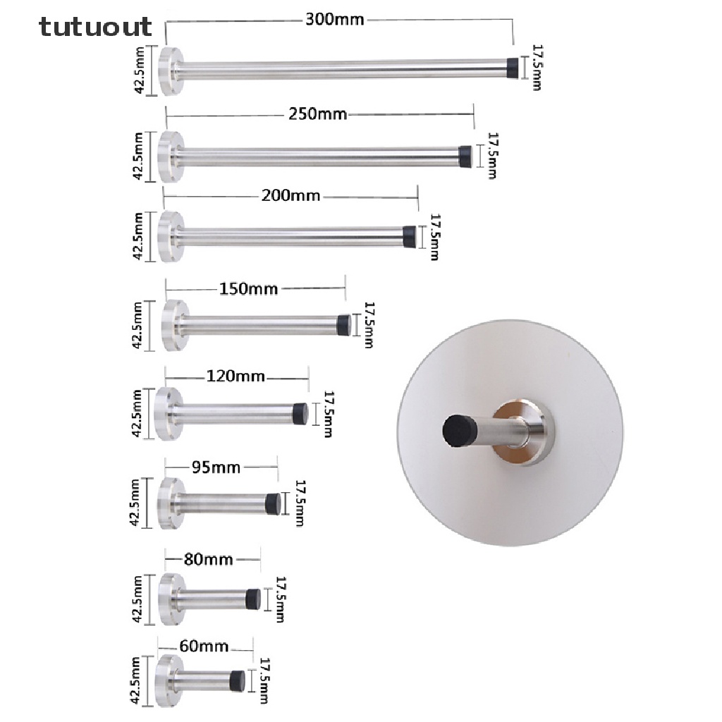 Dụng Cụ Chặn Cửa Bằng Cao Su Và Inox Chịu Được Sức Nặng Không Cần Khoan Tiện Dụng Cho Nhà Tắm