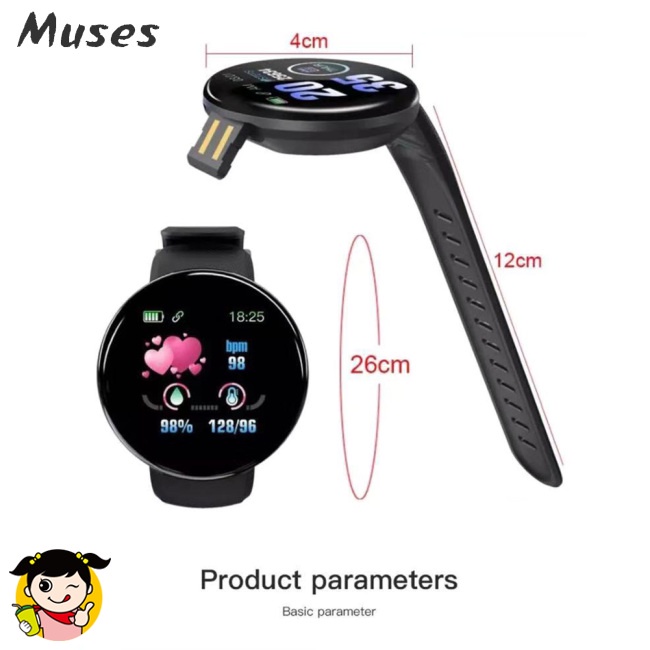 Đồng Hồ Thông Minh Màn Hình Màu 1.3-inch Chống Thấm Nước Ip65 Chuyên Dụng Cho Nam Và Nữ