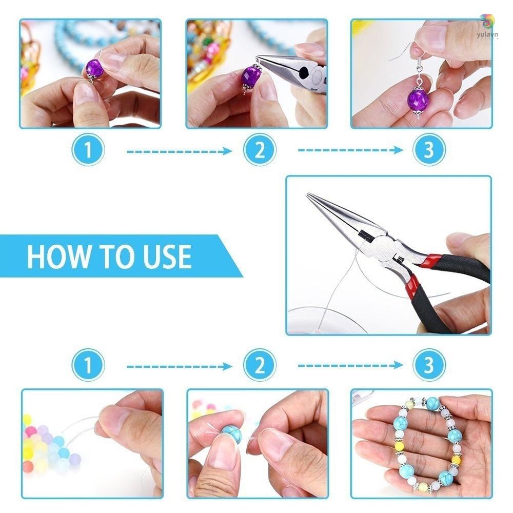 Bộ Dụng Cụ Làm Trang Sức Hạt Cườm Bạc Cho Người Mới Bắt Đầu