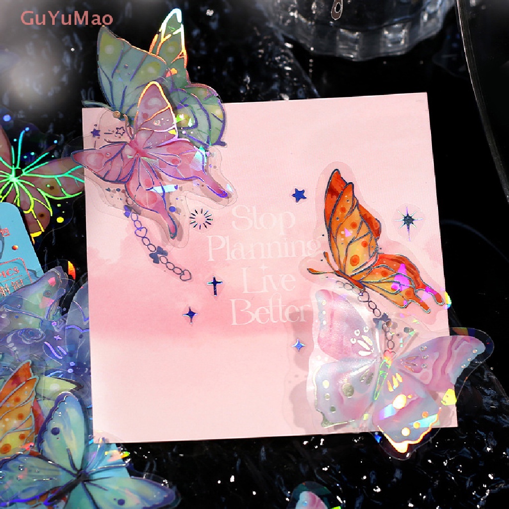 Bộ 20 Miếng Dán Hình Bướm Phong Cách Cổ Điển Dùng Trang Trí Sổ Tay DIY