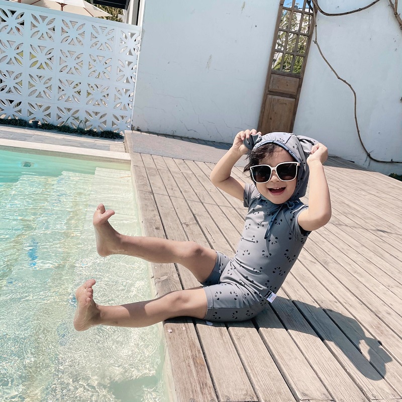 Đồ Bơi Liền Thân Chống Nắng Nhanh Khô Hình Gấu Trúc Dễ Thương Cho Bé 90-130cm