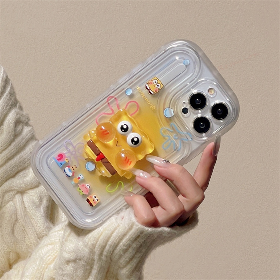 Ốp Điện Thoại Silicon Mềm Có Giá Đỡ 3D Cho iPhone 11 12 13 14 Pro MAX Plus 7 8 Plus X XR XS MAX SE 2020 2022 14Pro 13Pro