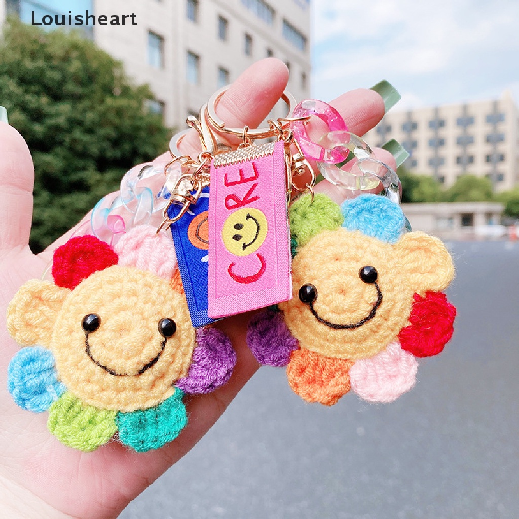 Louisheart Móc Chìa Khóa Hình Hoa Hướng Dương Đan Len Thủ Công Sáng Tạo Cho Nam Và Nữ TFG