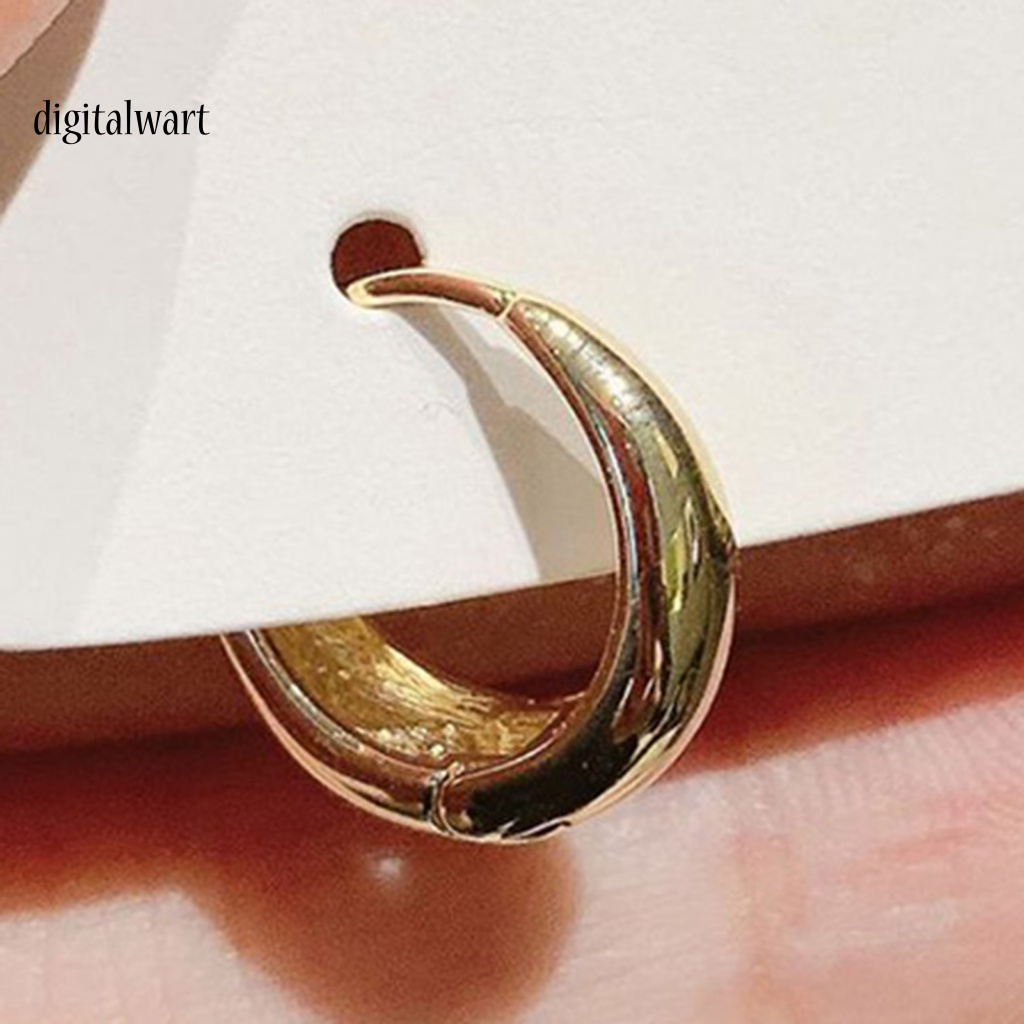 Kỹ Thuật Số| 1 Đôi Bông Tai Tròn Mạ Điện Hình Giọt Nước Dày Dặn Thời Trang