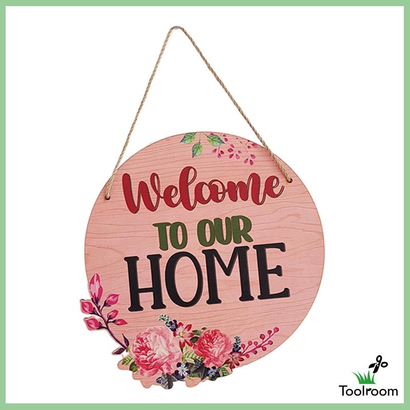 Biển Hiệu Chào Mừng Hình Tròn Dùng Trang Trí Cửa Trước