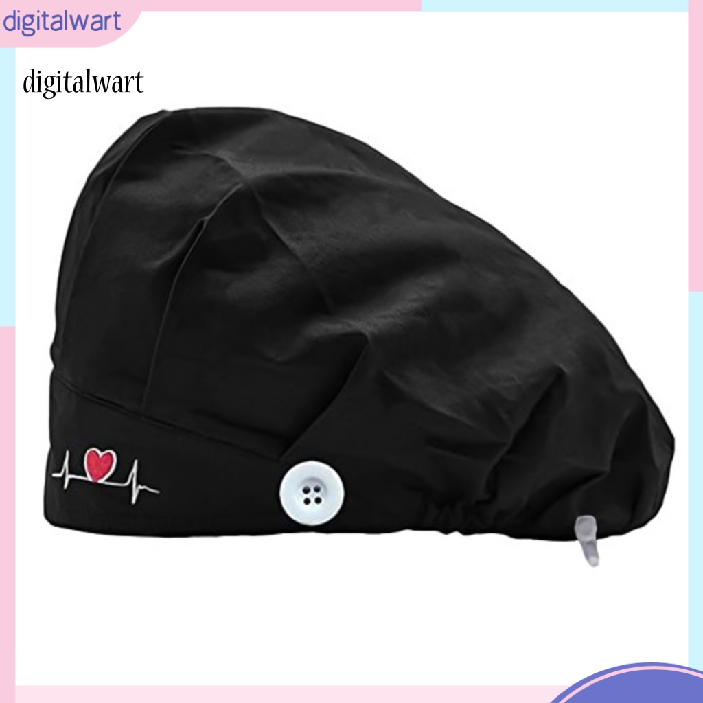 Kỹ Thuật Số| Mũ Lưỡi Trai Thêu Họa Tiết Chấm Bi Phối Nút Có Thể Điều Chỉnh Cho Người Làm Đẹp Beautician