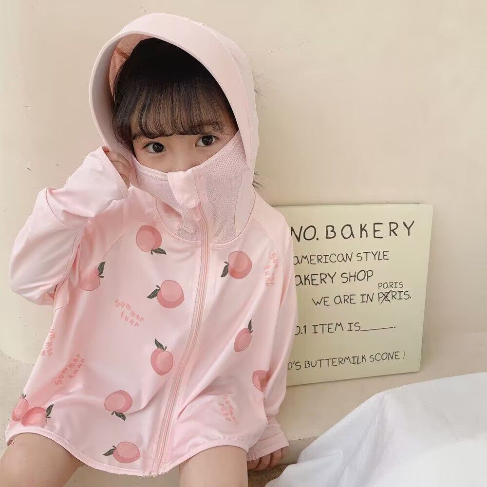 Áo Khoác Chống Nắng Tia Cực Tím Vải Lụa Lạnh Mỏng Thoáng Khí Thời Trang Mùa Hè Cho Bé