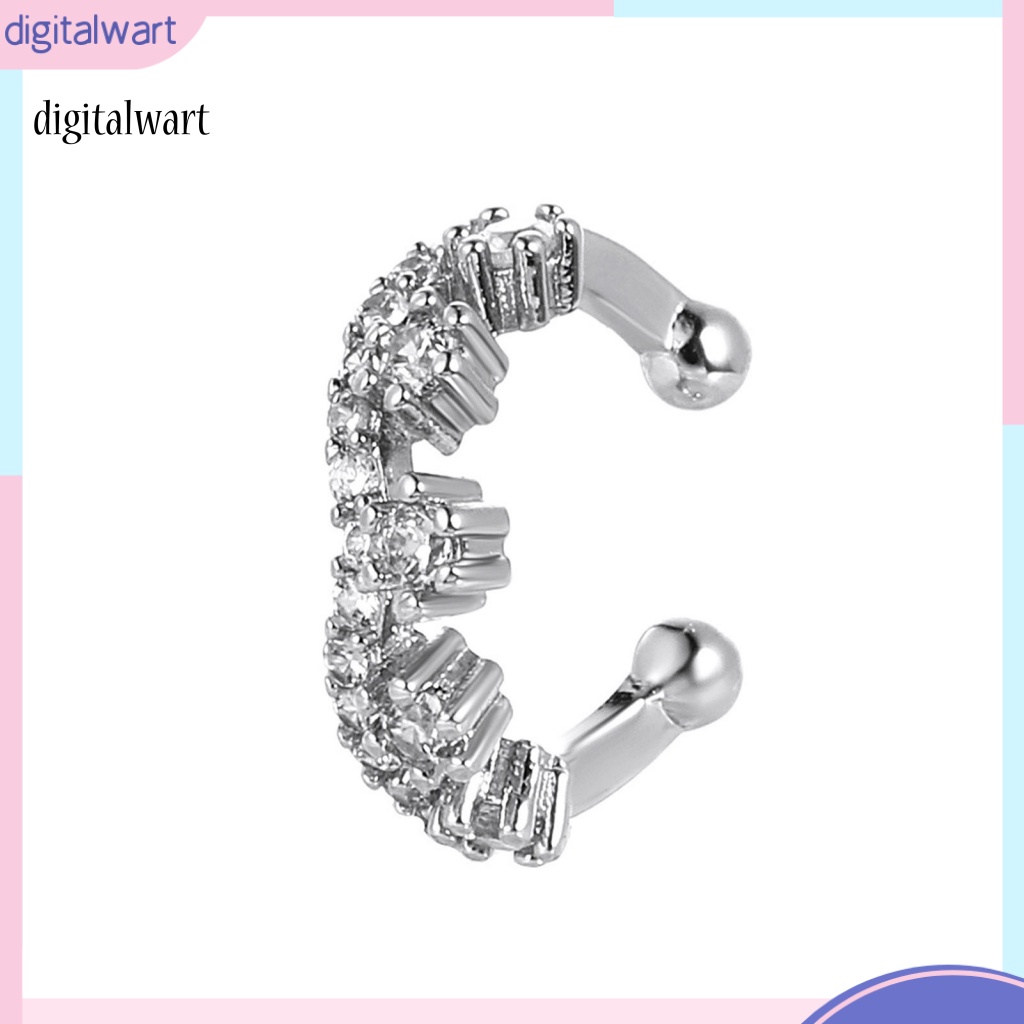 Kỹ Thuật Số| 1 Khuyên Kẹp Vành Tai Hình Trái Tim Đính Đá Thời Trang