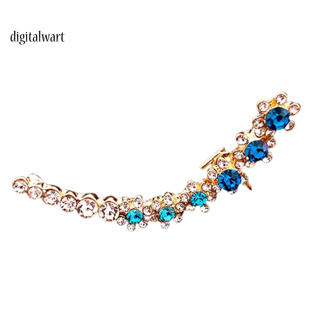 Kỹ Thuật Số| 1 Khuyên Kẹp Vành Tai Hình Bông Tuyết Đính Đá Thời Trang