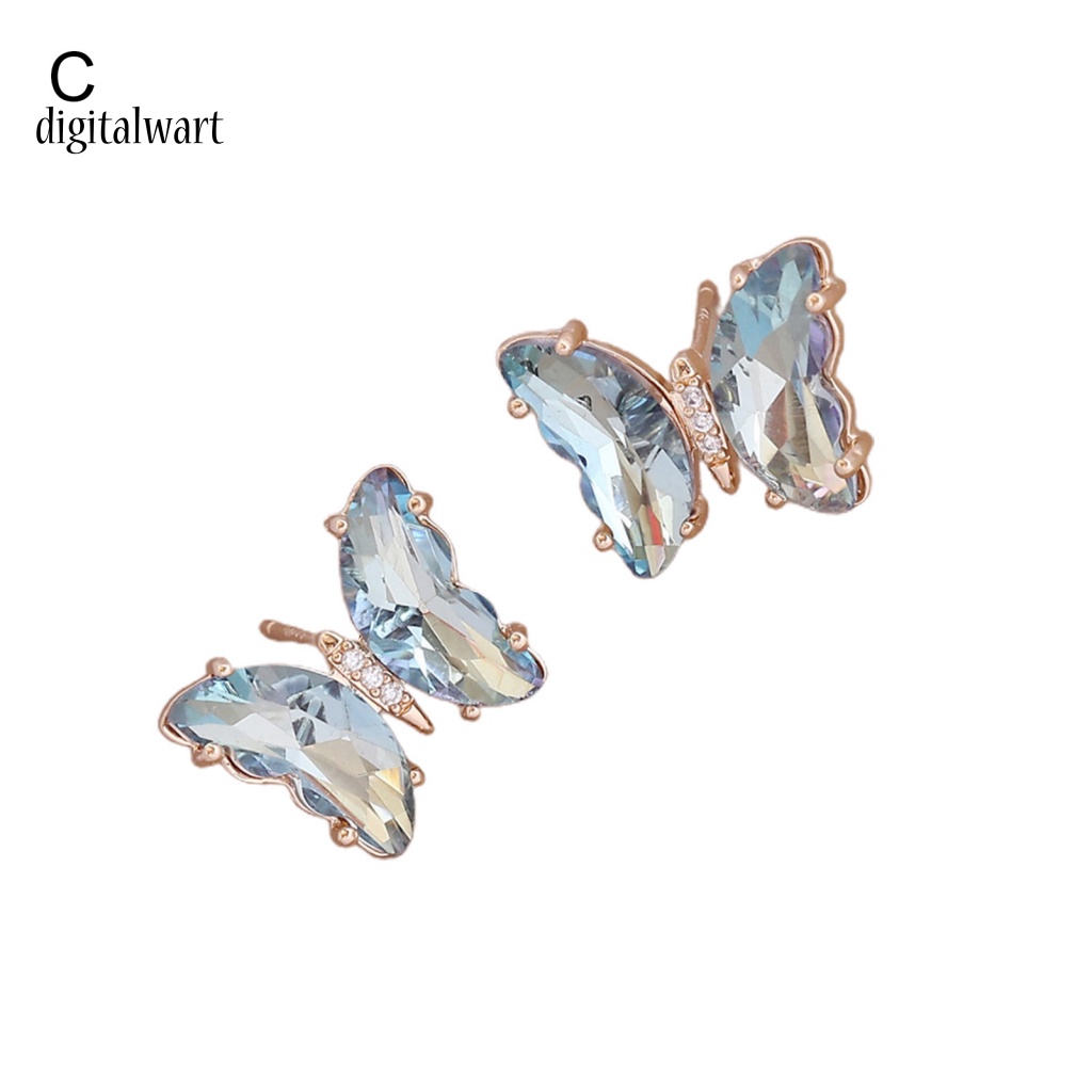 Kỹ Thuật Số| 1 Cặp Bông Tai Hình Bướm Màu Sắc Gradient Ngọt Ngào Lâu Trôi Dành Cho Nữ