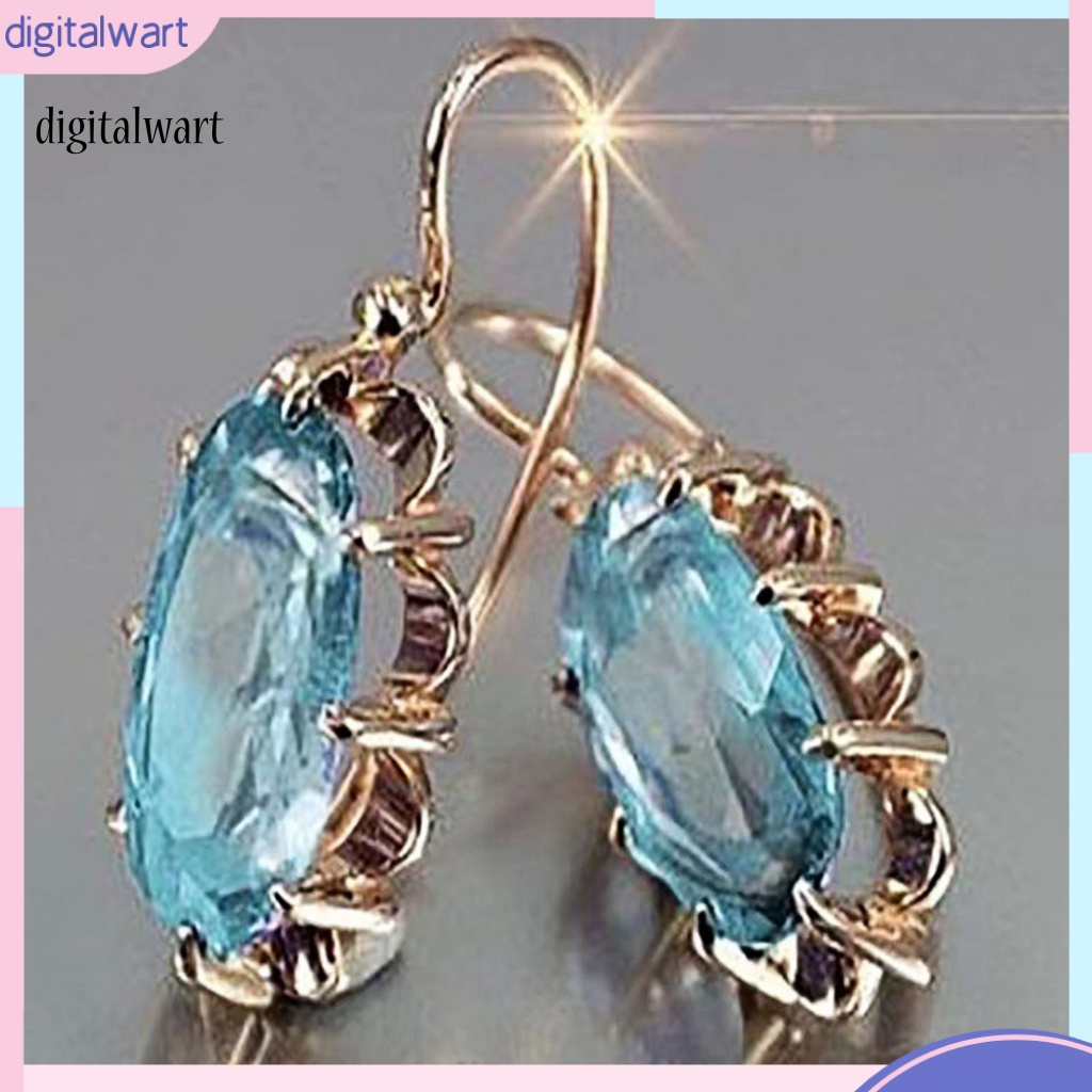 Kỹ Thuật Số| 1 Đôi Bông Tai Tròn Lớn Đính Đá Sáng Bóng Thời Trang Dành Cho Nữ 1 Cặp