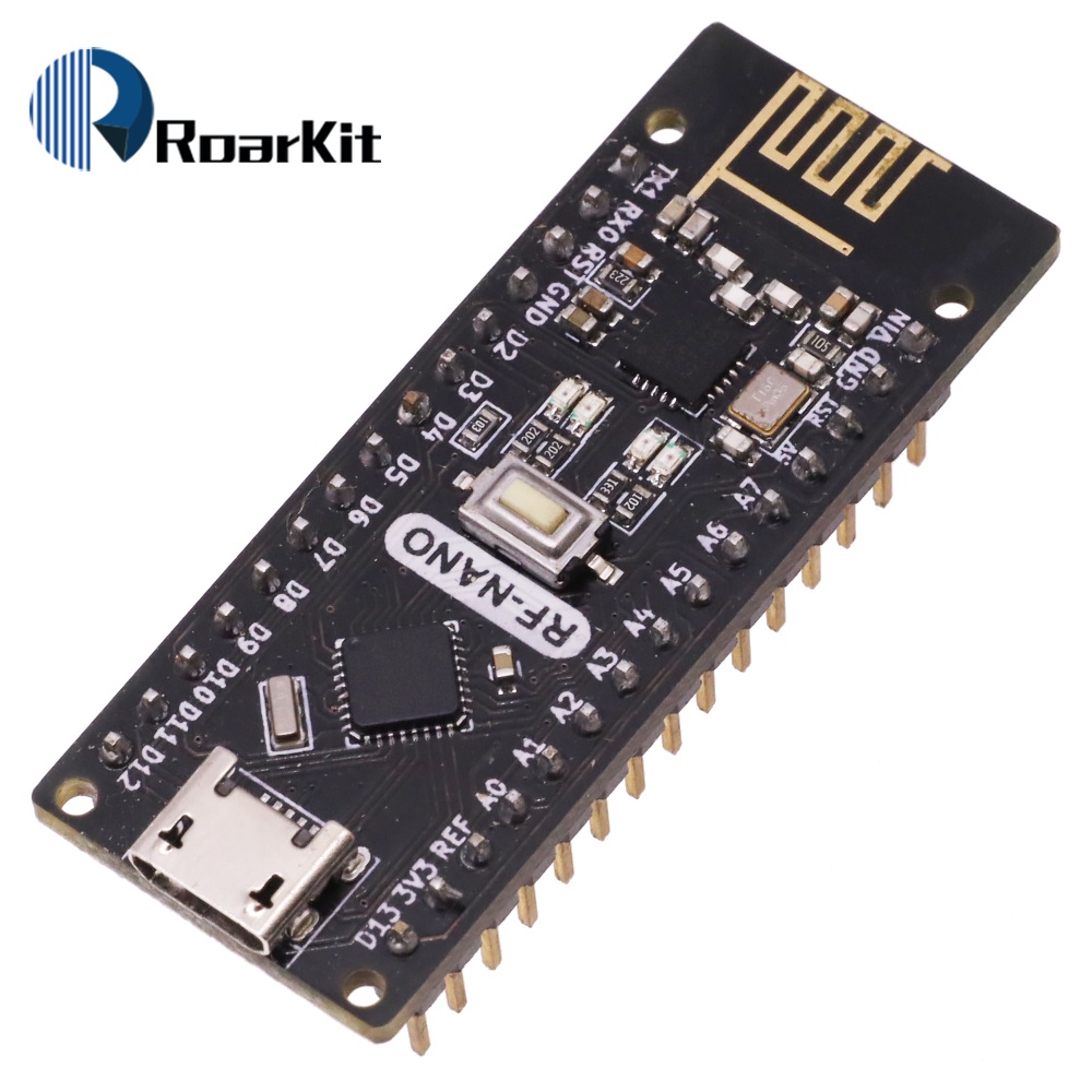 Rf-nano cho Arduino Nano V3.0, Micro USB Nano Board ATmega328P QFN32 5V 16M CH340, Tích hợp NRF24l01