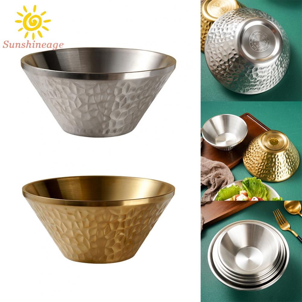 Tô Ăn Salad Bằng Thép Không Gỉ Thiết Kế Hai Lớp Tiện Lợi Khi Đi Cắm Trại