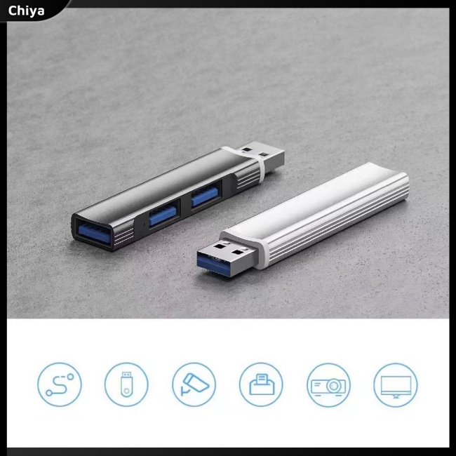 Bộ Chia 3 Cổng Usb 3.0 Bằng Hợp Kim Nhôm Nhỏ Gọn Tiện Dụng