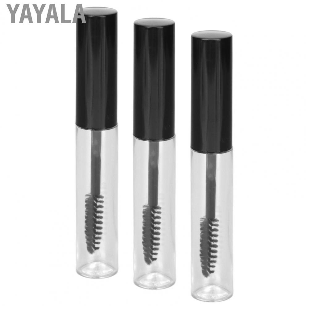 Yayala Empty Mascara Bottle  Plastic Professional DIY Eyelash Cream Container Portable 3pcs Safe for Trip