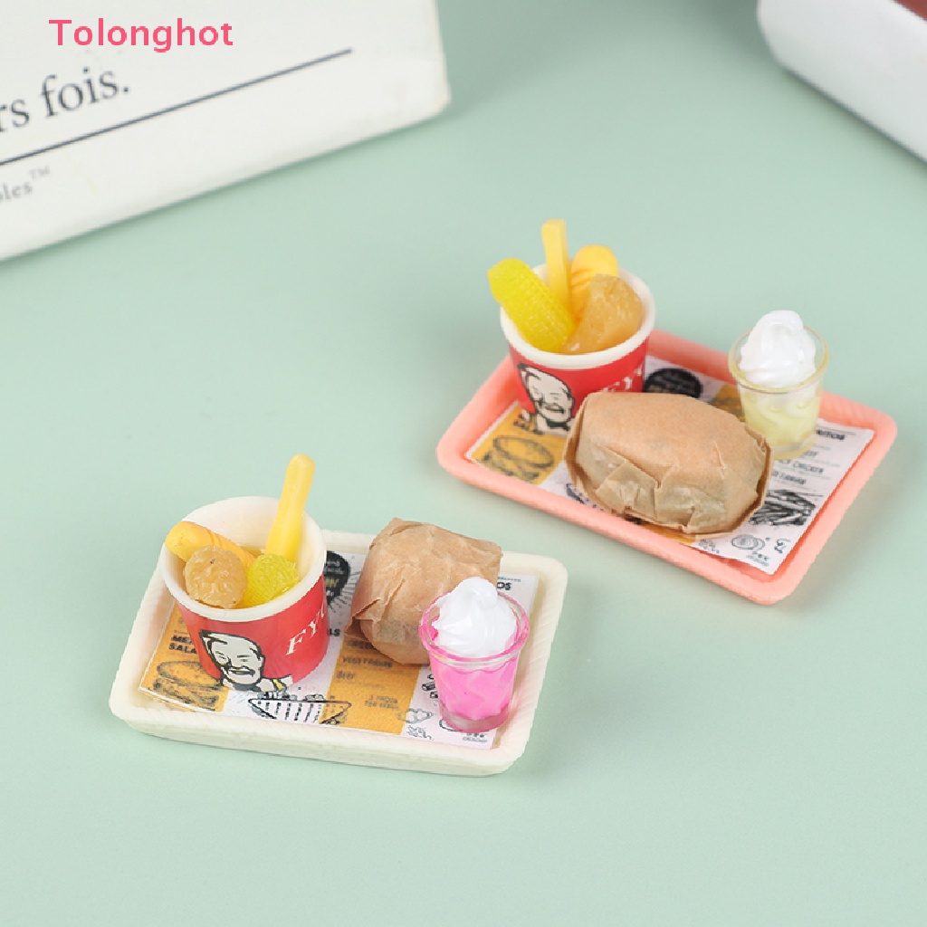 Bộ Mô Hình Xô Chiên Làm Bánh Hamburger Tỉ Lệ 1: 12 Trang Trí Nhà Búp Bê