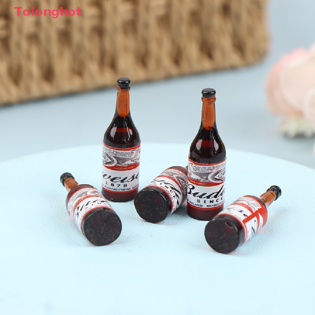 Set 10 Chai Rượu Mini Tỉ Lệ 1 / 12 Dùng Để Trang Trí Nhà Búp Bê