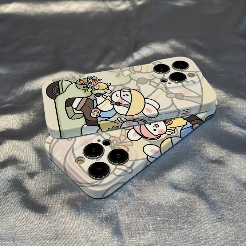 Miếng Dán Bảo Vệ Màn Hình Họa Tiết Thỏ Đáng Yêu Cho Iphone 8 7 12Xrxs111413Ốp Điện Thoại Họa Tiết Xe Mô Tô SKT2 Cho Apple promax / plus / SKT2