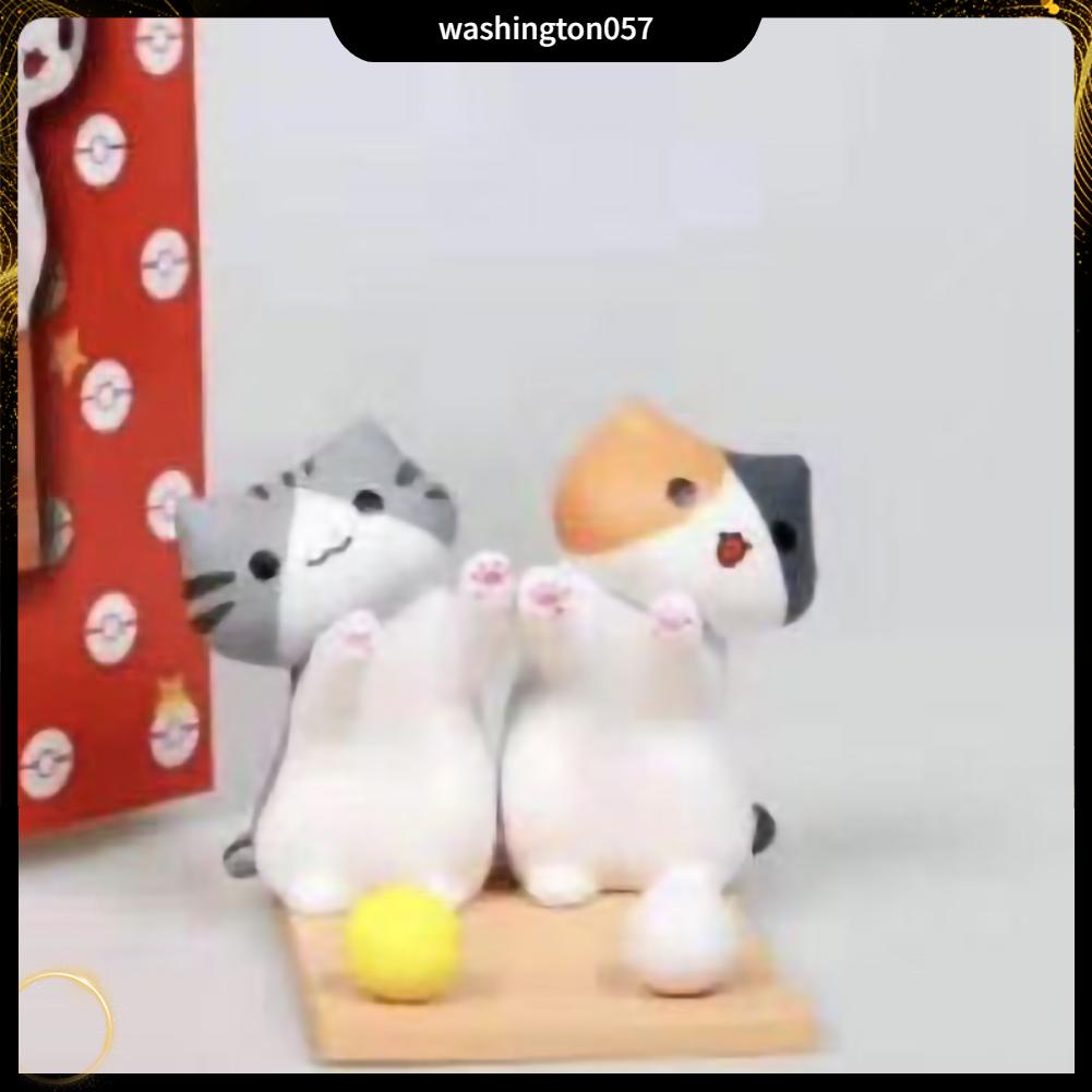 Washington057 Giá đỡ điện thoại thông minh mèo dễ thương PVC an toàn Máy tính để bàn đa năng hoạt hình cho di động