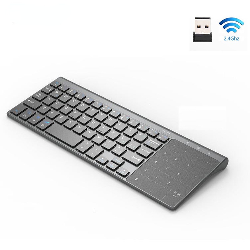 Bàn Phím Số Không Dây 2.4G Kèm Chuột Cảm Ứng Tiện Dụng Cho Android Windows Laptop PC TV Box