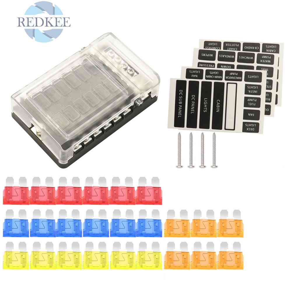 Set 24 Cầu Chì Tự Động 5A 10A 15A 20A ANL Cho Xe RV