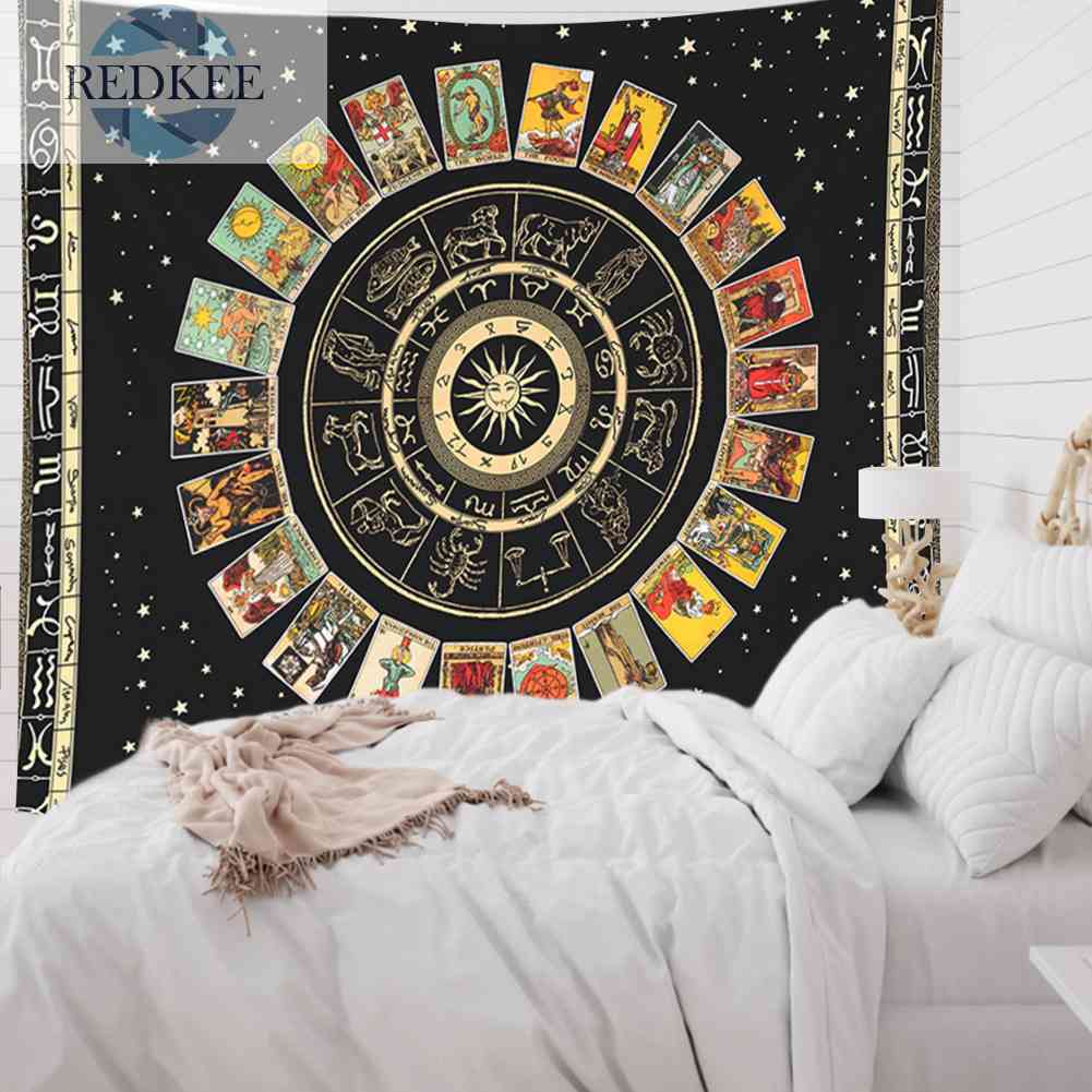 Thảm Treo Tường Họa Tiết Mandala Tarot Kích Thước 95x73cm