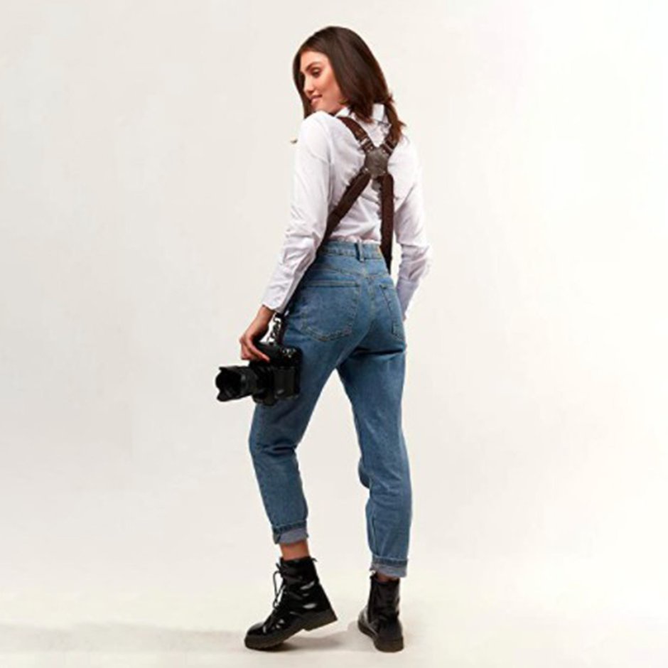 Phụ kiện dây đeo camera cho dây da hai camera hai camera