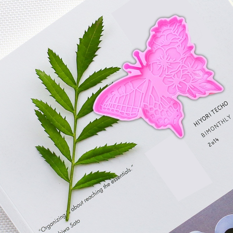 Khuôn Silicone Làm Đế Lót Ly Hình Bươm Bướm DIY