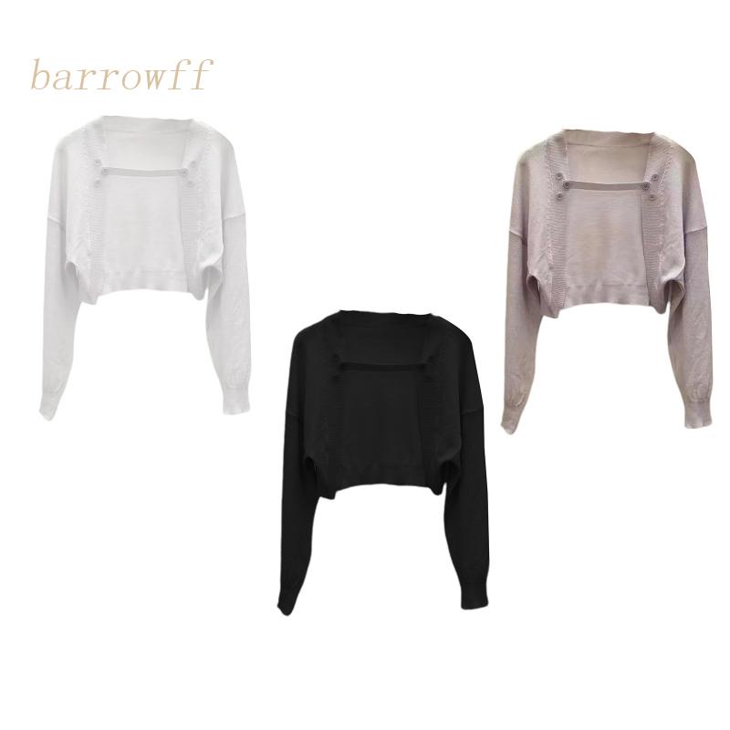 Áo Khoác Cardigan Dệt Kim Tay Dài Dáng Rộng Che Nắng Thời Trang Mùa Hè Cho Nữ