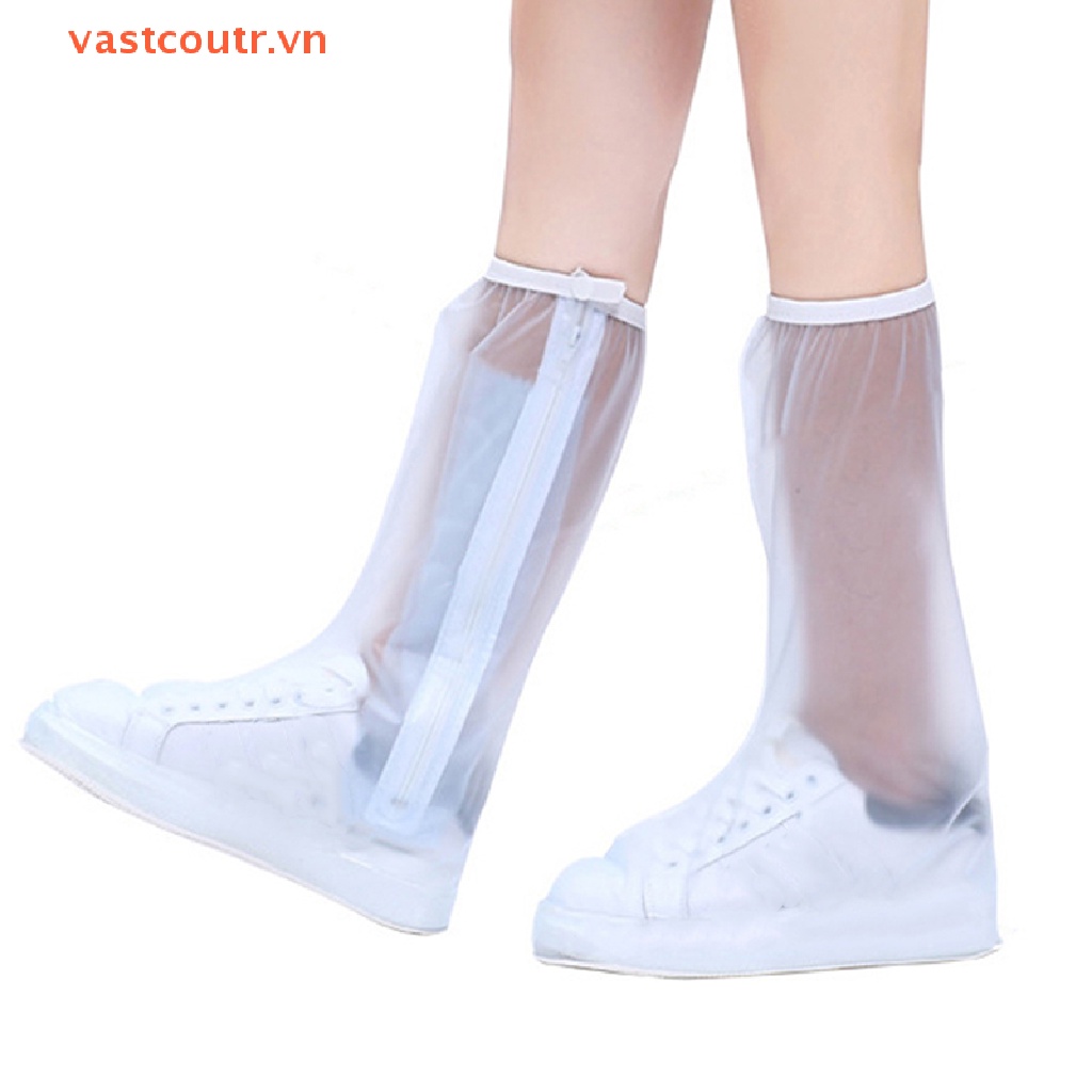 Vỏ Bọc Giày Đi Mưa Dáng Dài Chống Trượt Chống Nước Có Thể Tái Sử Dụng