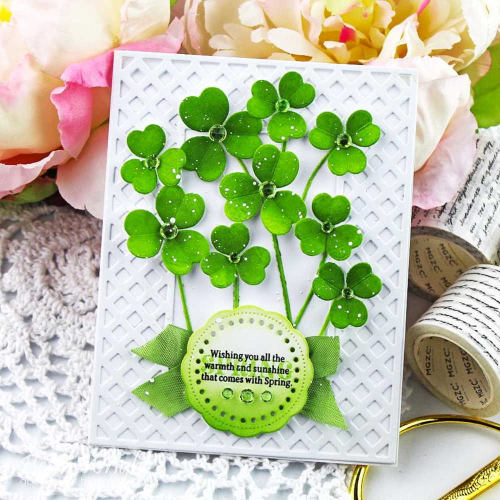 Khuôn Cắt Giấy Bằng Thép Carbon Hình Hoa Lá Trang Trí Thiệp / Sổ Tay DIY Thẻ