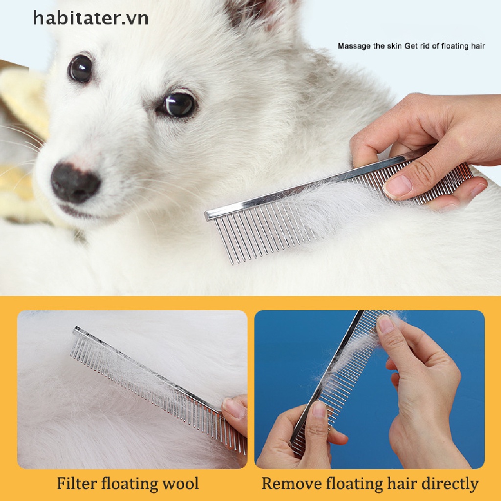 Lược Chải Lông Bằng Thép Loại Bỏ Lông Thú Cưng Tiện Dụng