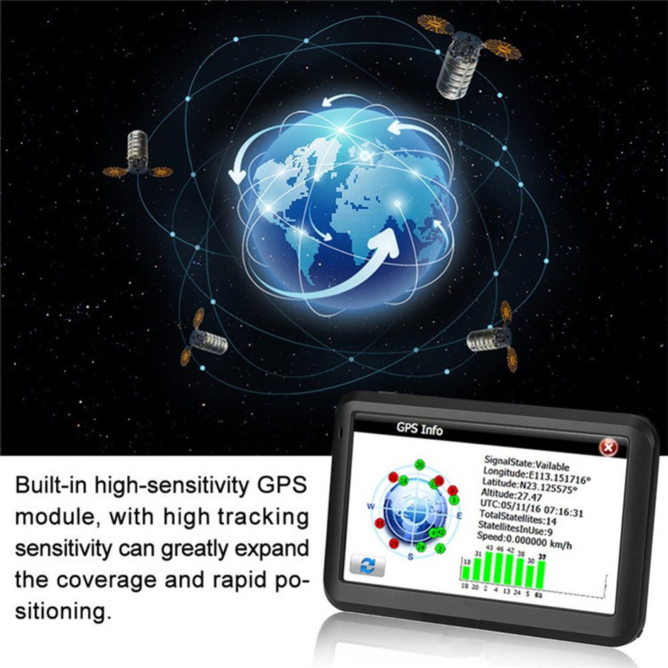 Hệ thống điều hướng 8GB 7 inch GPS Màn hình cảm ứng điều hướng xe hơi mới nhất