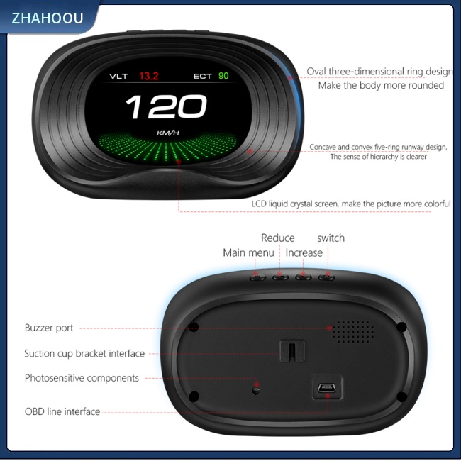 ☃Nhà Cửa☃ Màn Hình Hiển Thị Tốc Độ Hud Chuyên Dụng Cho Xe Hơi