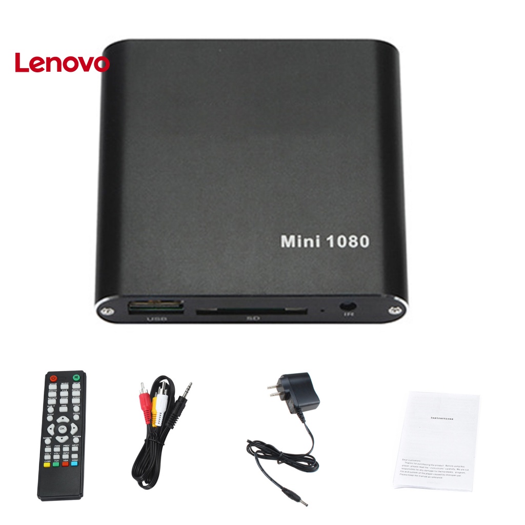 1 Bộ Máy Nghe Nhạc Đa Phương Tiện 1080P HD Hiệu Ứng Âm Thanh Nổi Có Điều Khiển Từ Xa
