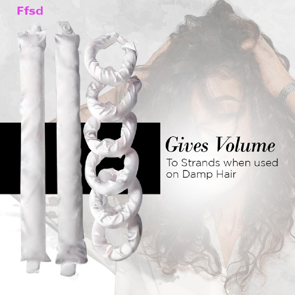 {Ffsd} Set 6 Lô Uốn Tóc Bằng Nhiệt Không Dây Ruy Băng Lụa Làm Xoăn Tóc Lười * Bán Chạy