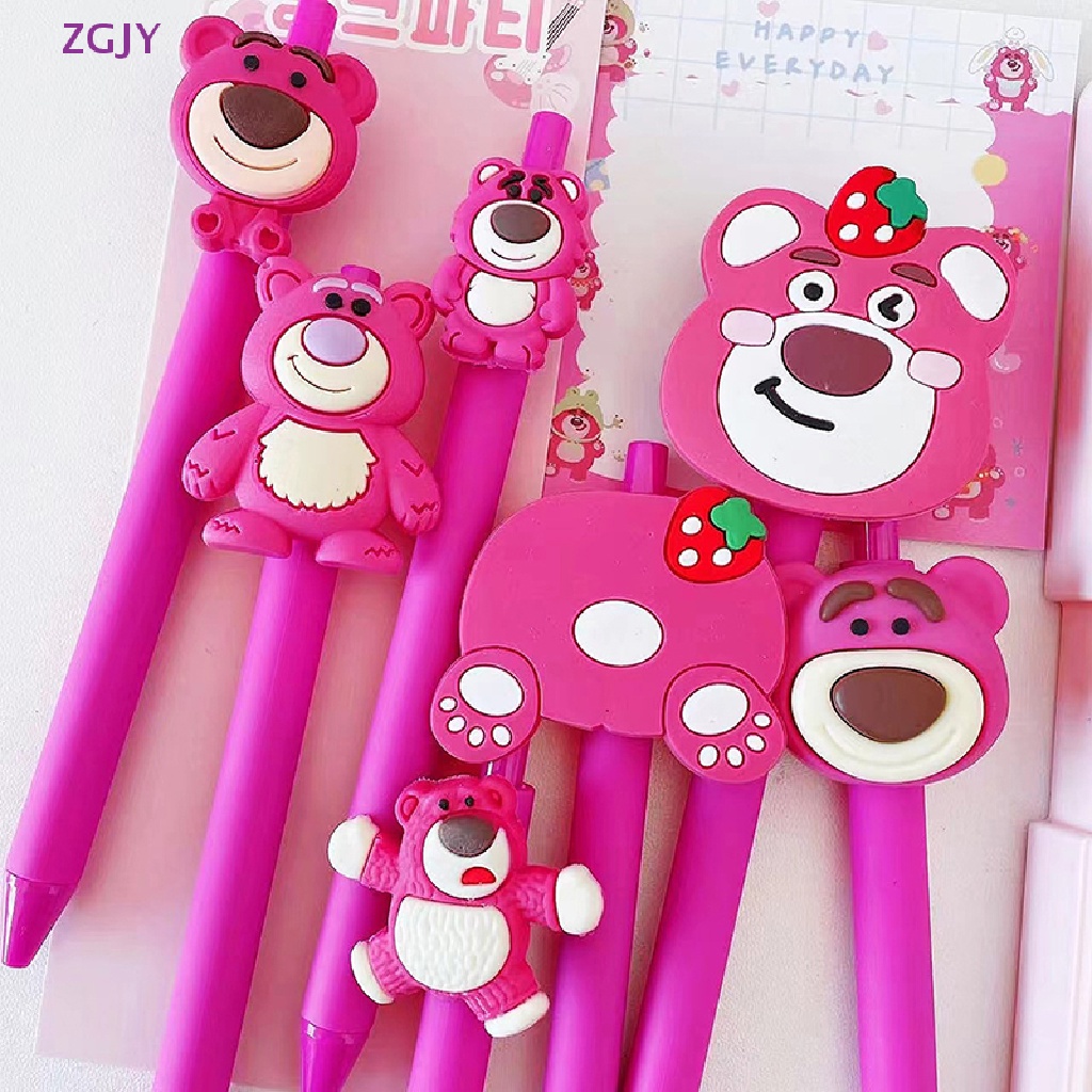 1 Bút Mực Gel Dạng Nhấn Hình Chú Gấu Hoạt Hình Dễ Thương Mới