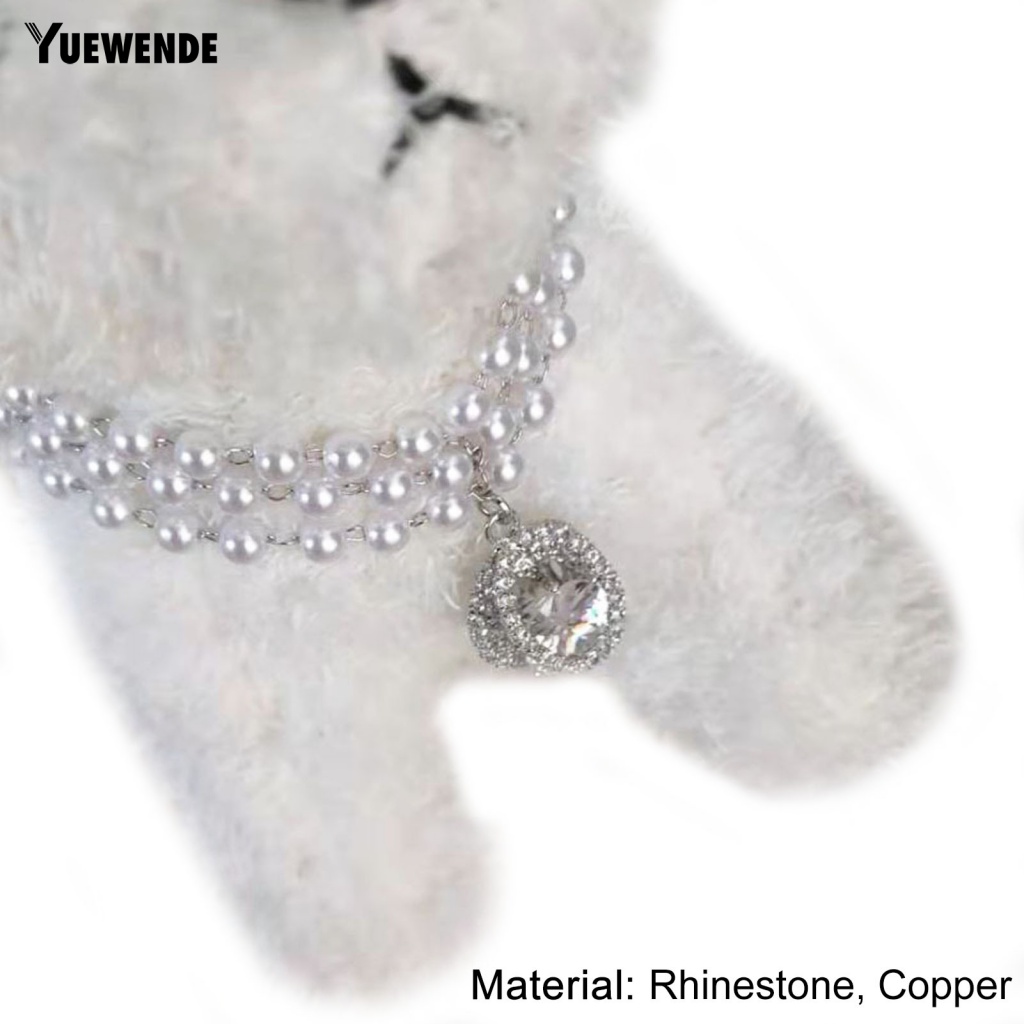 Ye.b Vòng Cổ Màu Bạc Lấp Lánh Dễ Phối Đồ Mặc Hàng Ngày Cho Chó Mèo