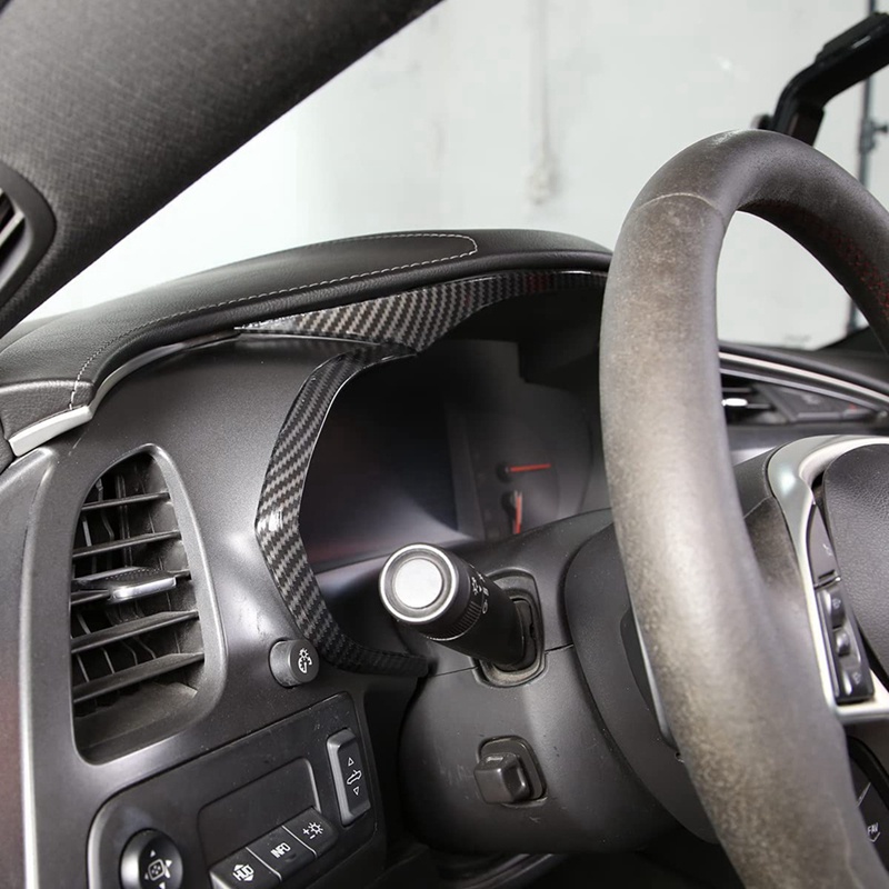 Miếng Dán Bảng Điều Khiển Bằng ABS In Họa Tiết Sợi Carbon Cho Chevrolet Corvette C7 2014 2015 2016 2017 2018 2019