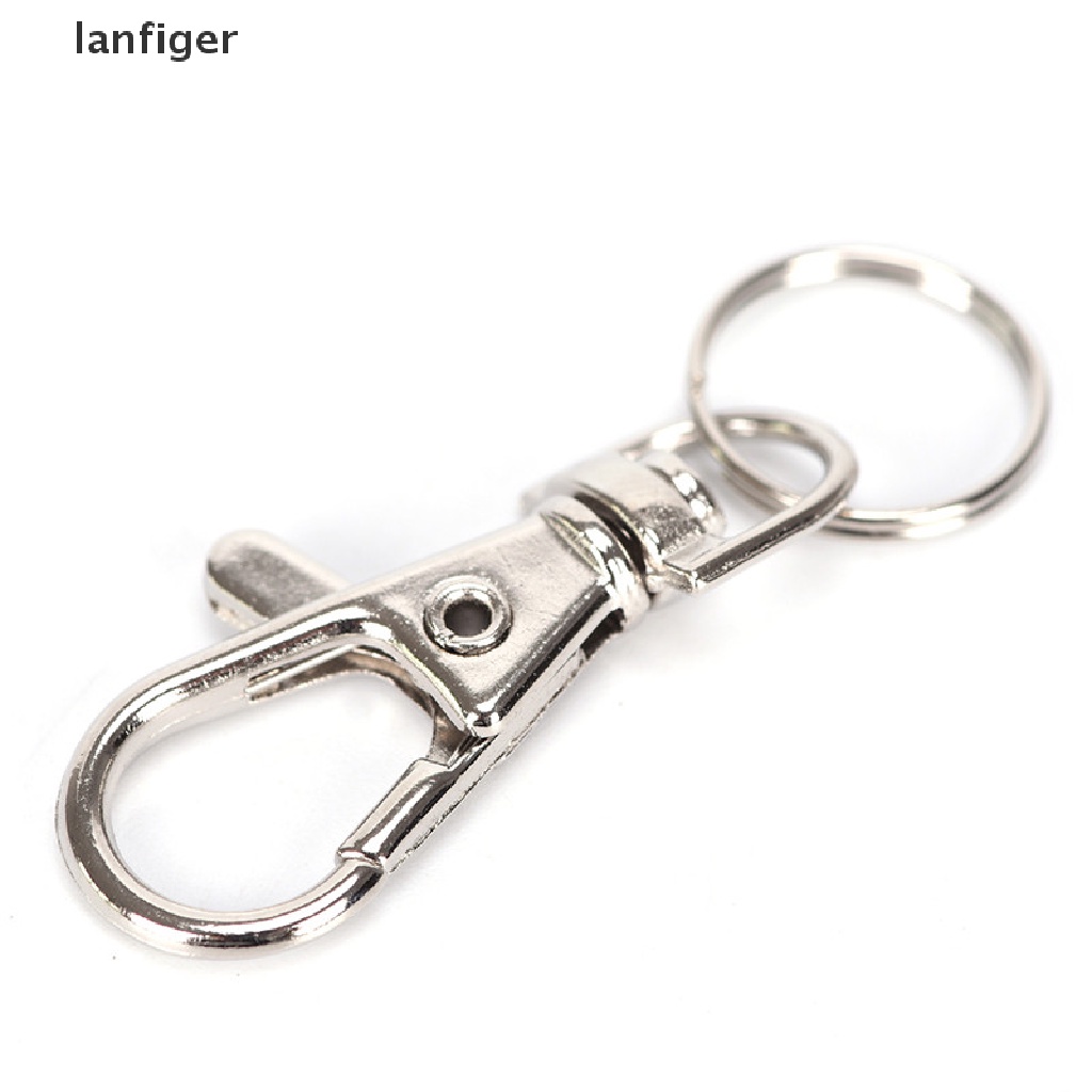 Set 10 Móc Khóa Tôm Hùm Bạc DIY Có Thể Xoay Được