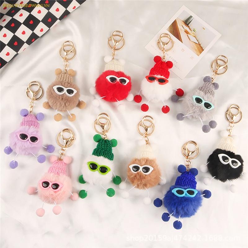 Búp Bê Hoạt Hình Nhồi Bông 6cm Treo Chìa Khóa Trang Trí Xe Hơi