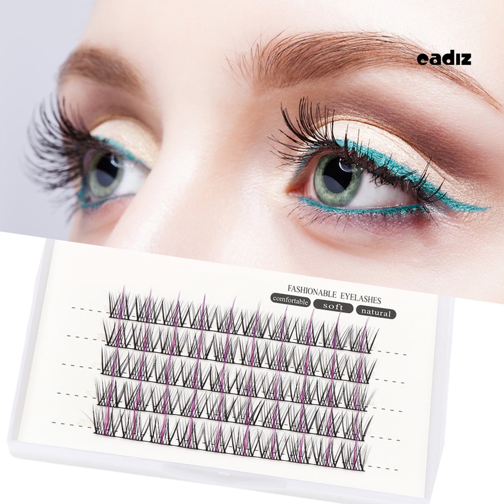 Set 50 Lông Mi Giả Xoăn Mềm Tự Nhiên Nhiều Màu Sắc Trang Điểm Dự Tiệc