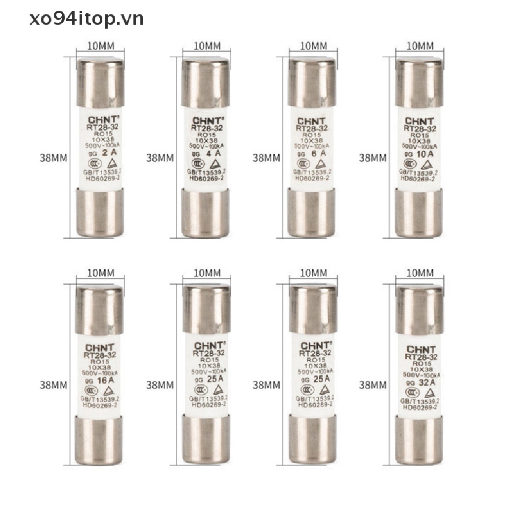 1 Cầu Chì Năng Lượng Mặt Trời 500V 10 * 38MM 2A 4A 6A 10A 12A 16A 25A 32A DC